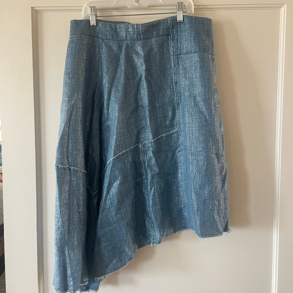 Denim Asymmetrical Skirt